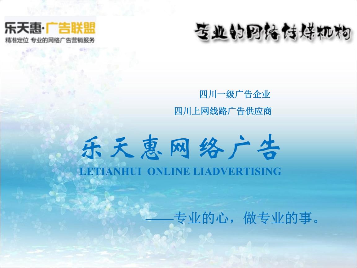 樂天惠網絡傳媒 精準寬帶直投廣告業務的創新與發展